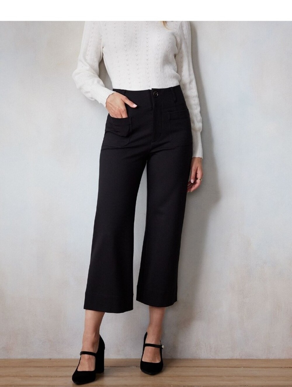 Lauren Conrad Super High Rise Wildflower Wide Leg Crop Pants